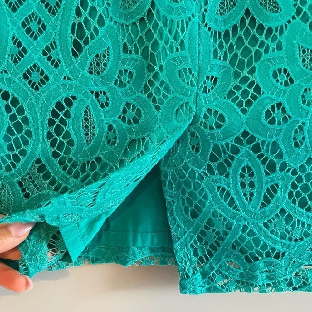 LOFT Turquoise Lace Pencil Skirt || SZ 10P
